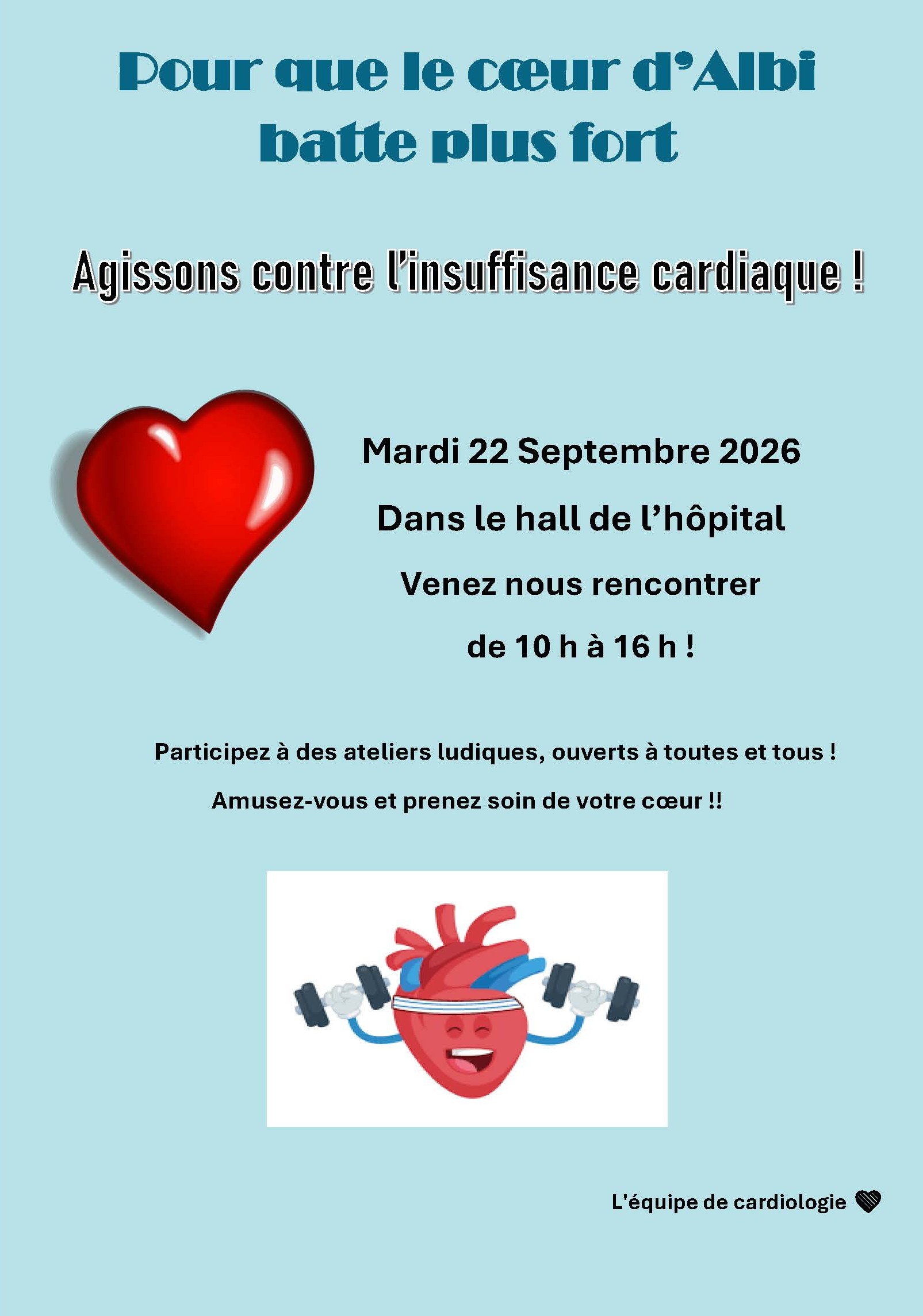 Affiche sensibilisation sur l'insuffisance cardiaque