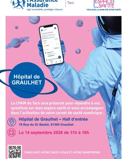 CPAM AU CH GRAULHET LE 14/09/2026